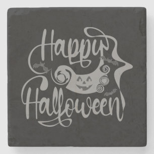 Happy Halloween bats jack o lantern Stenen Onderzetter