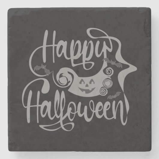 Happy Halloween bats jack o lantern Stenen Onderzetter (Voorkant)