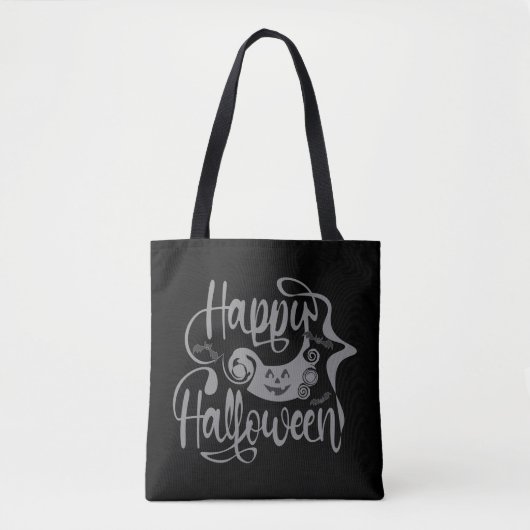 Happy Halloween bats jack o lantern Tote Bag (Voorkant)