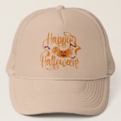 Happy Halloween bats jack o lantern Trucker Pet (Voorkant)