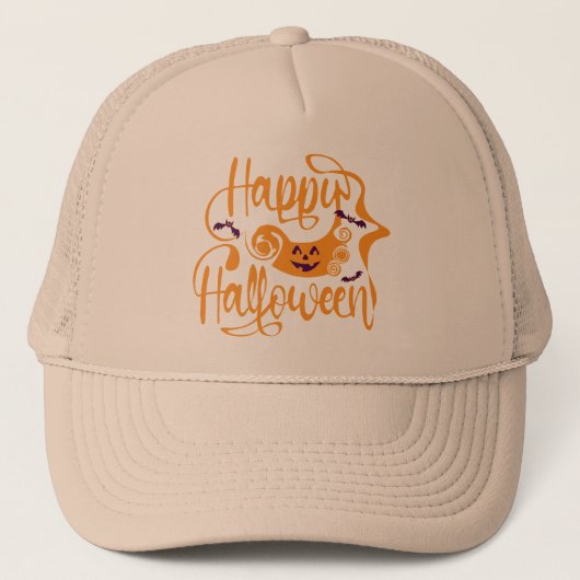 Happy Halloween bats jack o lantern Trucker Pet (Voorkant)