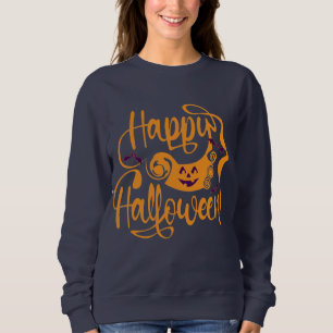 Happy Halloween bats jack o lantern Trui