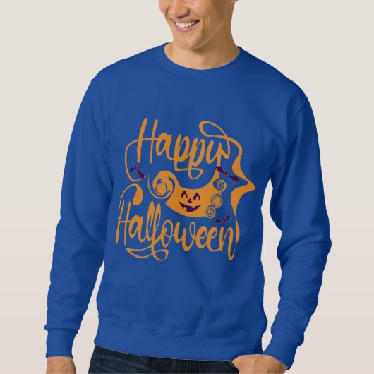 Happy Halloween bats jack o lantern Trui (Voorkant)