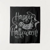 Happy Halloween bats jack o lantern Wandkleed (Voorkant)