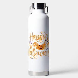 Happy Halloween bats jack o lantern Waterfles