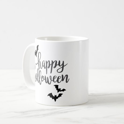 Happy Halloween Bats Koffiemok (Voorkant links)