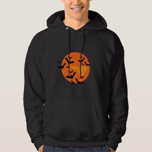 Happy Halloween Bats & Moon Sweatshirt (Voorkant)