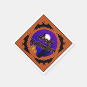 Happy Halloween Bats Paper Party Napkins Servet (Hoek)