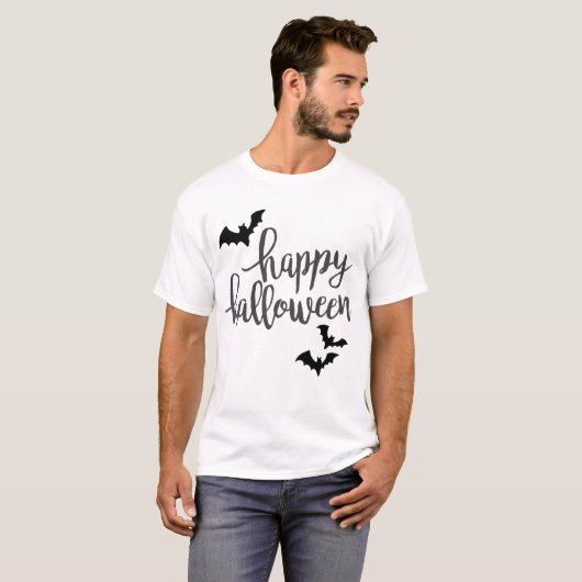 Happy Halloween Bats T-shirt (Voorkant volledig)