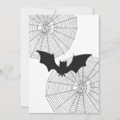 Happy Halloween Batty Cats Party Kaart (Achterkant)