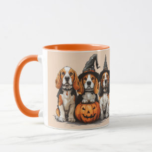 Happy Halloween Beagle Honden Jack O Lantern Mok