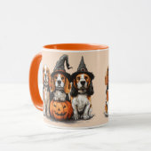 Happy Halloween Beagle Honden Jack O Lantern Mok (Voorkant links)