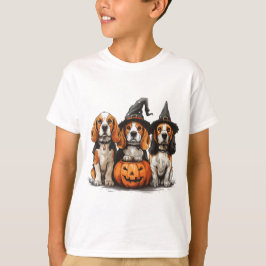 Happy Halloween Beagle Honden Jack O Lantern T-shirt