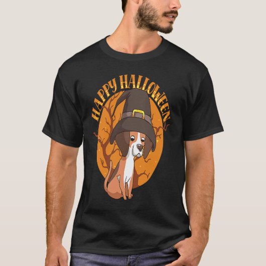 Happy Halloween Beagle Witch Dog Animal Halloween T-shirt (Voorkant)