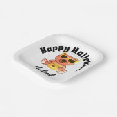 Happy Halloween beer pompoen Aangepaste naam Papieren Bordje (Gebogen)