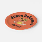 Happy Halloween beer pompoen Aangepaste naam Papieren Bordje (Gekanteld)