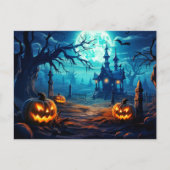 Happy Halloween | Begraafplaats spookachtig Briefkaart (Voorkant)