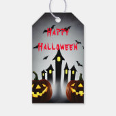 Happy Halloween behandelt Creepy Jack 'o Lantern Cadeaulabel (Voorkant)