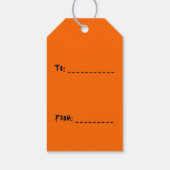 Happy Halloween behandelt Creepy Jack 'o Lantern Cadeaulabel (Achterkant)