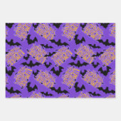 Happy Halloween belettering Paarse Inpakpapier Vel (Voorkant)