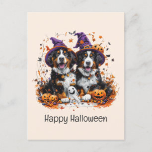 Happy Halloween Berner Mountain Dogs Briefkaart