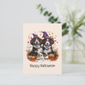 Happy Halloween Berner Mountain Dogs Briefkaart (Staand voorkant)