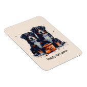 Happy Halloween Berner Mountain Dogs Pumpkin Magneet (Rechterzijde)
