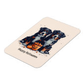 Happy Halloween Berner Mountain Dogs Pumpkin Magneet (Linkerzijde)