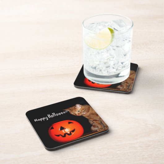 Happy Halloween Beverage Coaster Bier Onderzetter (Rechterzijde)