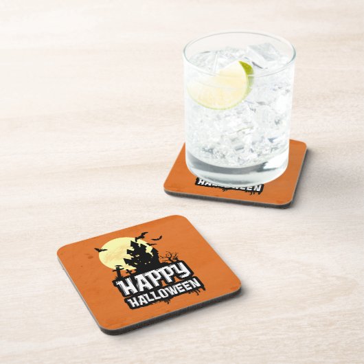 Happy Halloween Bier Onderzetter (Rechterzijde)