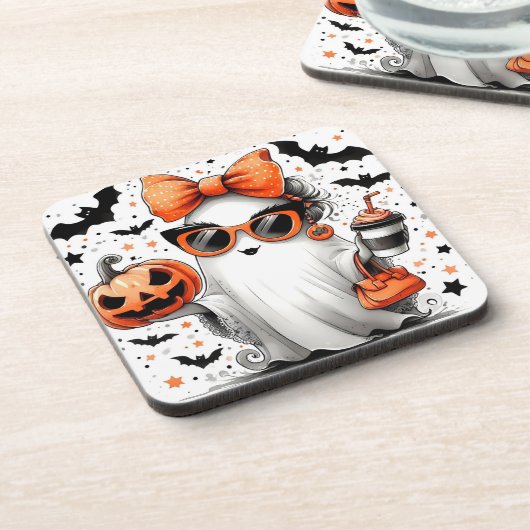 Happy Halloween Bier Onderzetter (Linkerzijde)