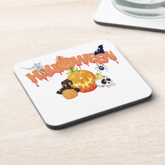 Happy Halloween Bier Onderzetter (Linkerzijde)
