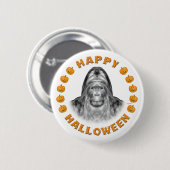 Happy Halloween Bigfoot Ronde Button 5,7 Cm (Voorkant /achterkant)