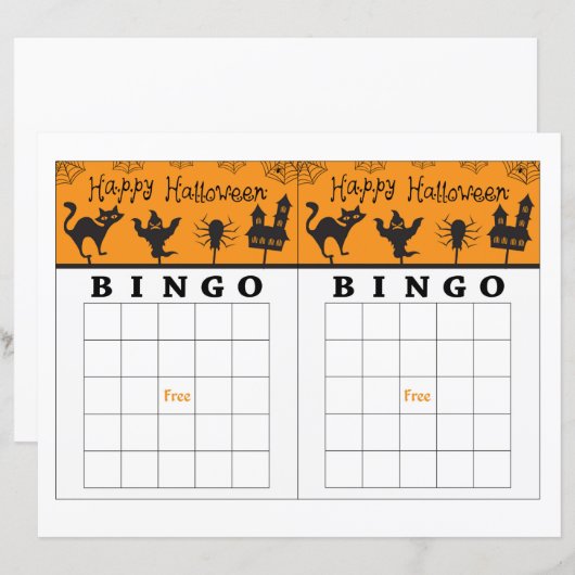 Happy Halloween bingo (Voorkant / Achterkant)