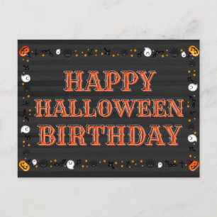 Happy Halloween Birthday Briefkaart