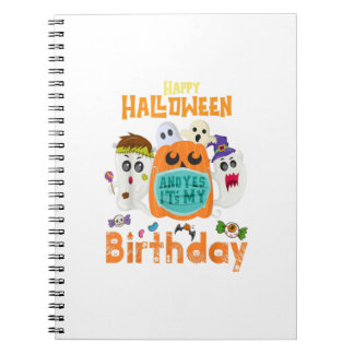 Happy Halloween Birthday Geboren op oktober Hallow Notitieboek