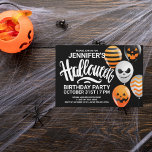 Happy Halloween Birthday | partijuitnodiging Briefkaart<br><div class="desc">Happy Halloween Birthday | partijuitnodiging</div>