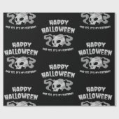 happy halloween birthday skull goth cadeaupapier (Vlak)