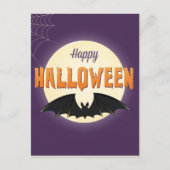 Happy Halloween Black Bat Briefkaart (Voorkant)