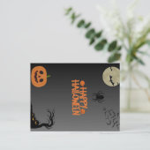 Happy Halloween Black Briefkaart (Staand voorkant)