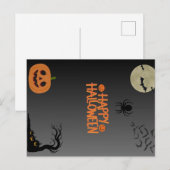 Happy Halloween Black Briefkaart (Voorkant / Achterkant)