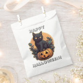 Happy Halloween Black Cat Bedankzakje (Geknipt)