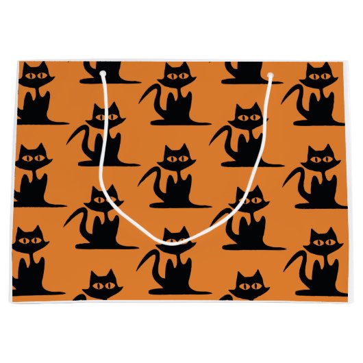 HAPPY HALLOWEEN BLACK CAT  Cadeautas (Voorkant)