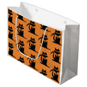HAPPY HALLOWEEN BLACK CAT Cadeautas (Voorkant Gekanteld)