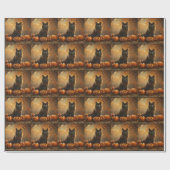 Happy Halloween Black Cat Collectie Cadeaupapier (Vlak)