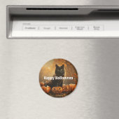 Happy Halloween Black Cat Collectie Magneet (Insitu (Vaatwasser))