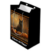 Happy Halloween Black Cat Collectie Medium Cadeauzakje (Voorkant Gekanteld)