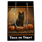 Happy Halloween Black Cat Collectie Medium Cadeauzakje (Achterkant)