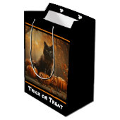 Happy Halloween Black Cat Collectie Medium Cadeauzakje (Achterkant Gekanteld)