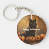 Happy Halloween Black Cat Collectie Sleutelhanger (Voorkant)